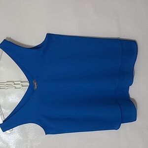 Donna Ricco Women's Royal Blue 100% Polyester Dressy Tank Top - Size Medium